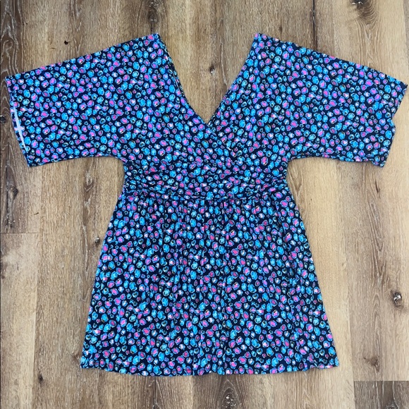 EUC Lilly Pulitzer Parigi Knit Skort Romper Seabreeze Blue Low Tide Navy Spotted - Picture 12 of 16